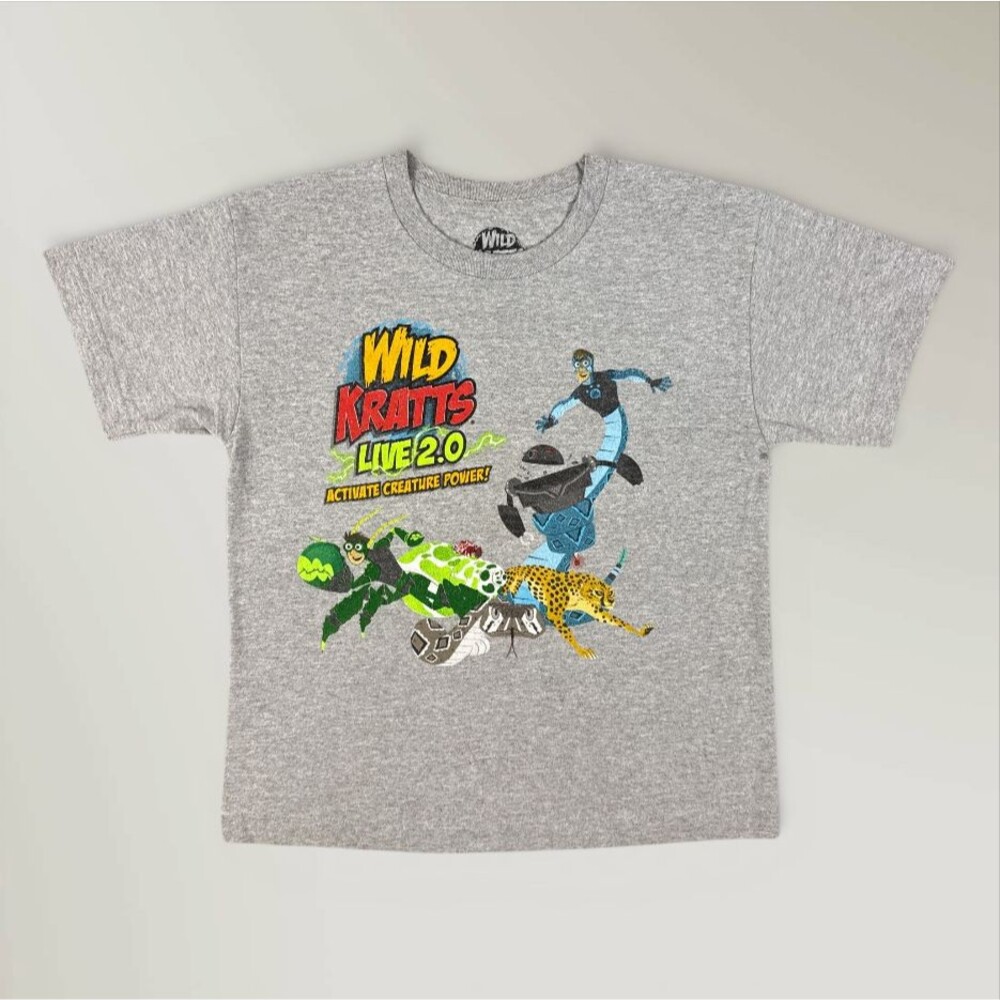 Wild Kratts Live 2.0 T-Shirt Gray Activate Creature Power Size Youth Med (10-12)